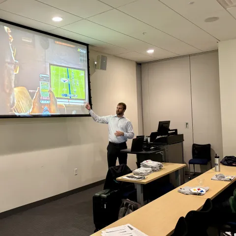 UNE students help beta test NFL app.