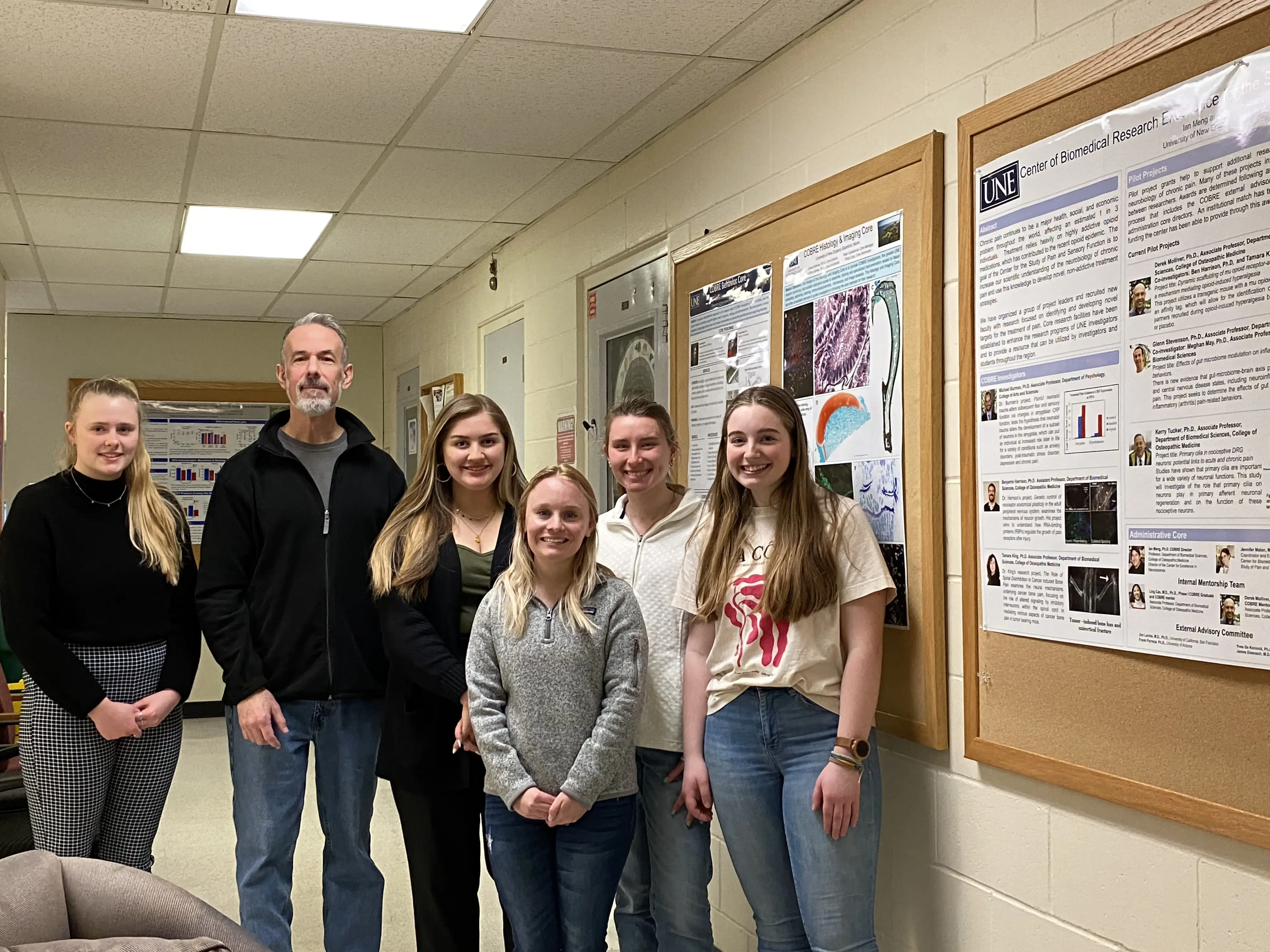 Glenn Stevenson, second from the left and his student researchers