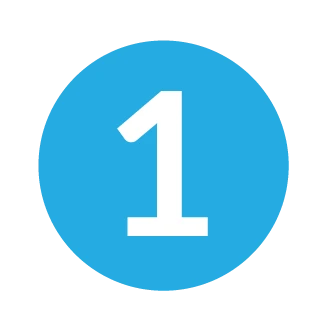 icon of a blue circle with a white number 1 in the center