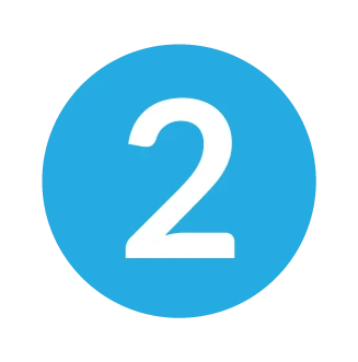 Icon of a blue circle with a white number 2 in the center