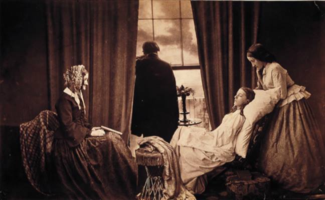 19th century women around death bed