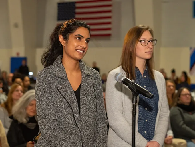 Students at UNE's Angela Davis event