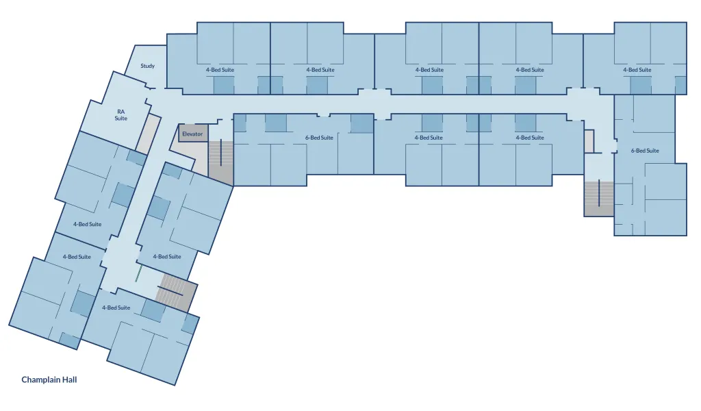 Floor plan of Champlain Hall