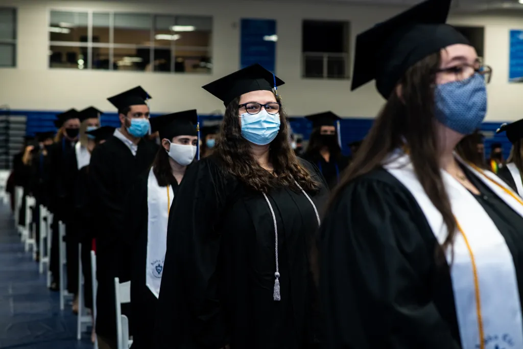 Students attend Commencement on May 15