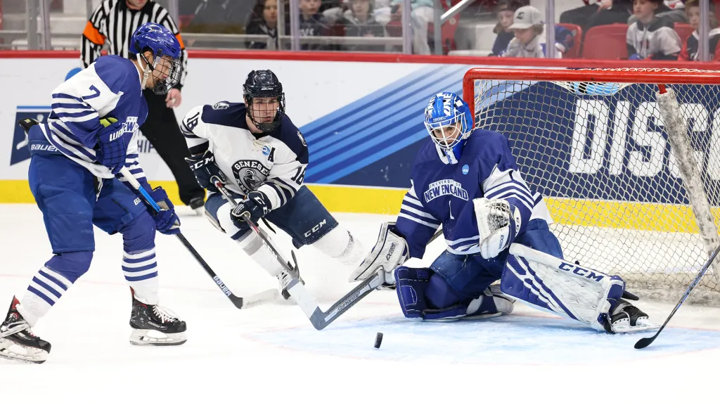 The Nor'easters block a goal by Geneseo