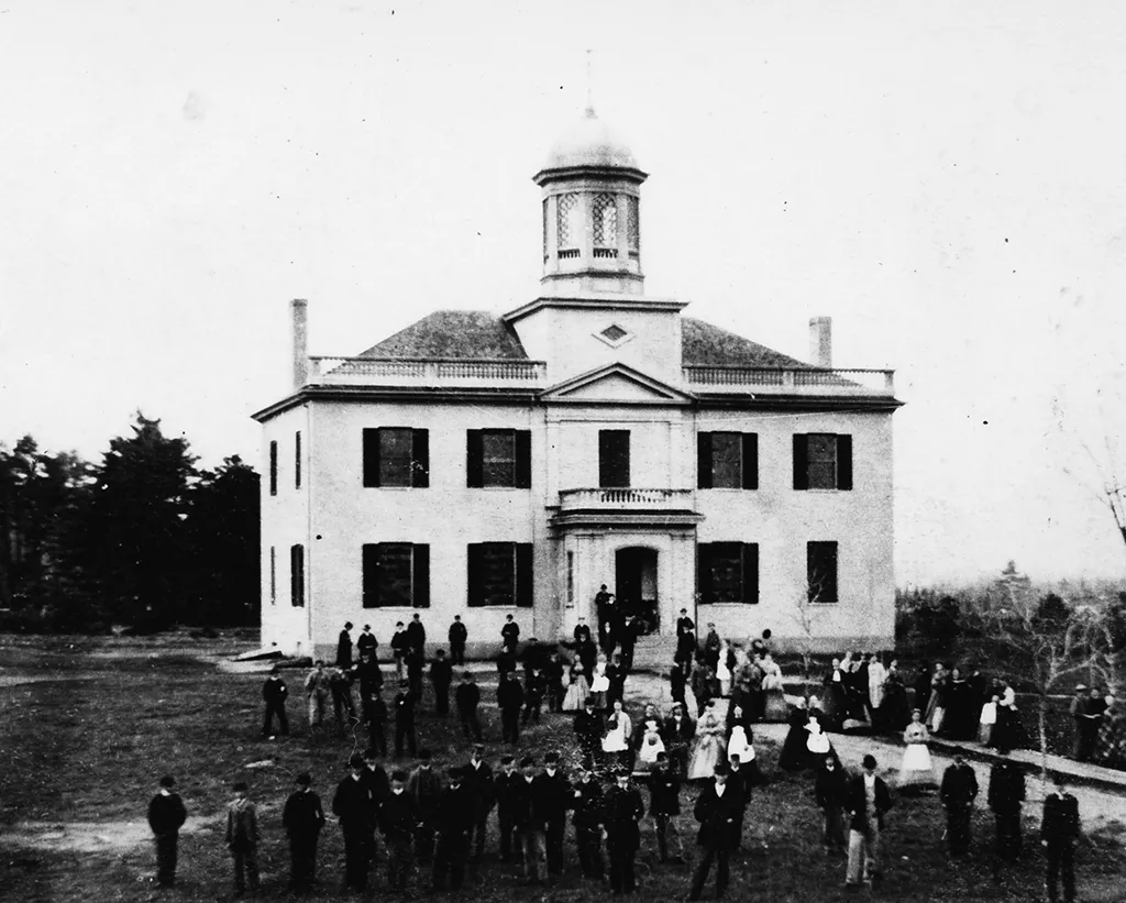 Exterior image of the seminary building at Westbrook Junior College