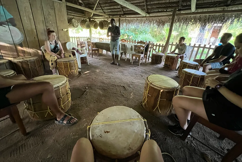 A room full of drums