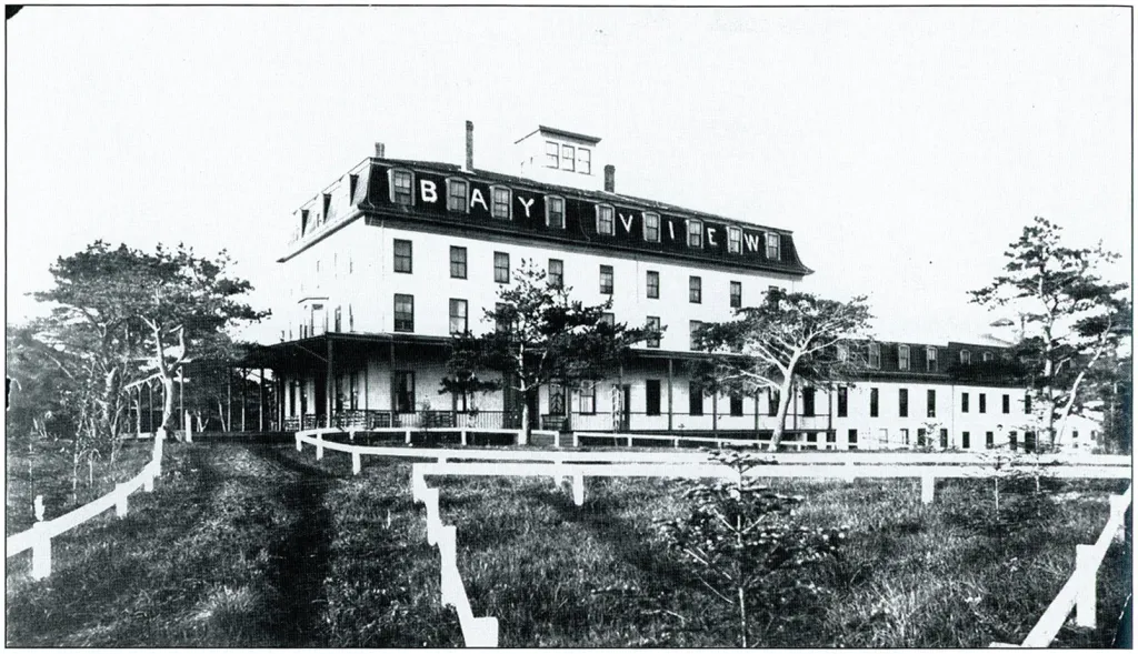 Bay View Beach, black and white photograph