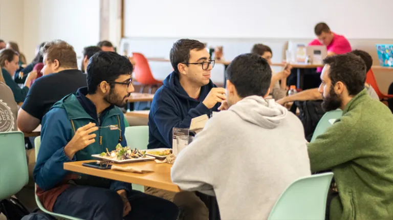 Students eating in the Ripich Commons dining hall