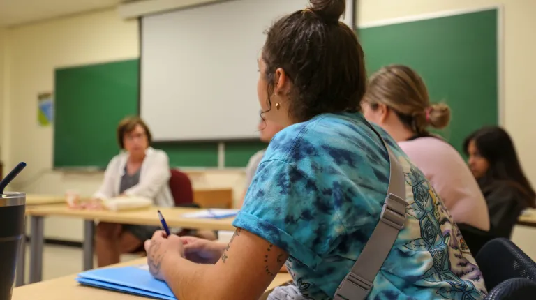 students sitting in classroom