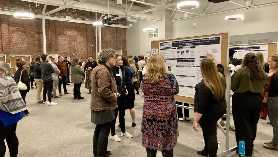 UNE's Department of Physical Therapy held its annual poster session for third-year students in December, and it included a job fair for the second year in a row.