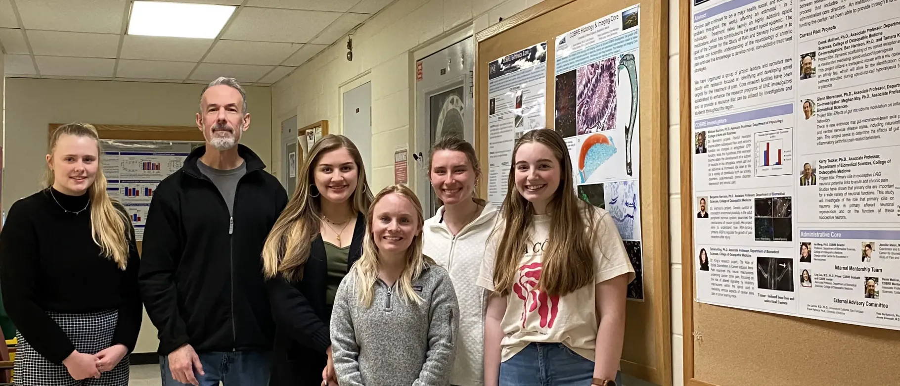 Glenn Stevenson, second from the left and his student researchers