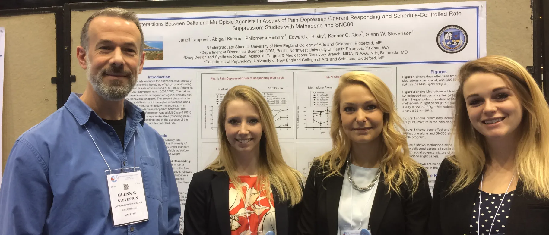 Glenn Stevenson, Ph.D., with students Abby Kinens, Janell Lanpher and Philomena Richard