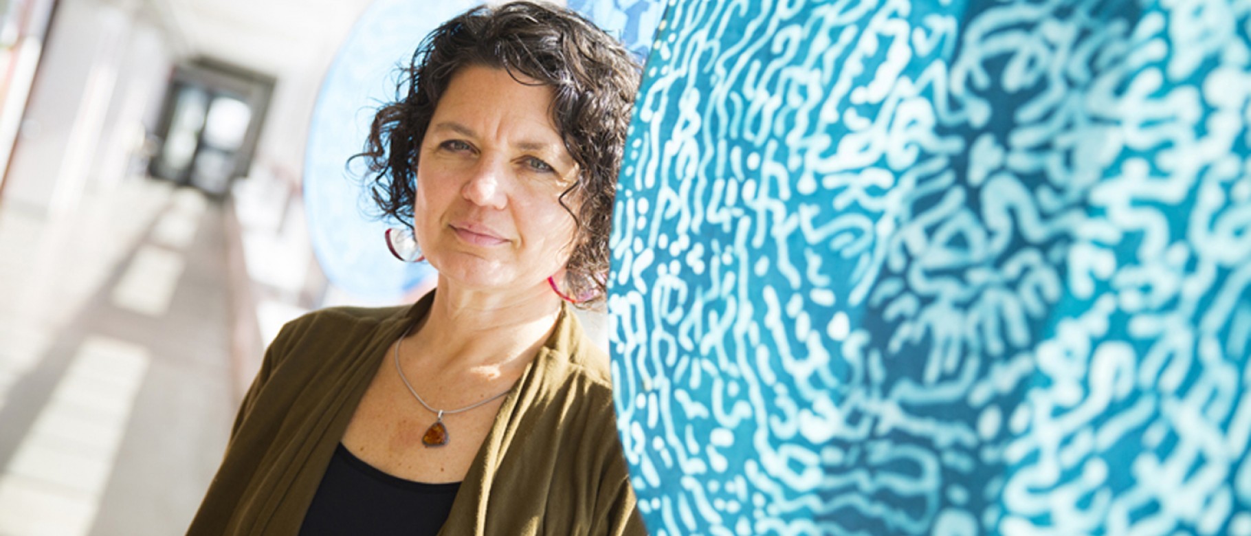 Kim Bernard, the first artist to hold UNE's new position of artist-in-residence