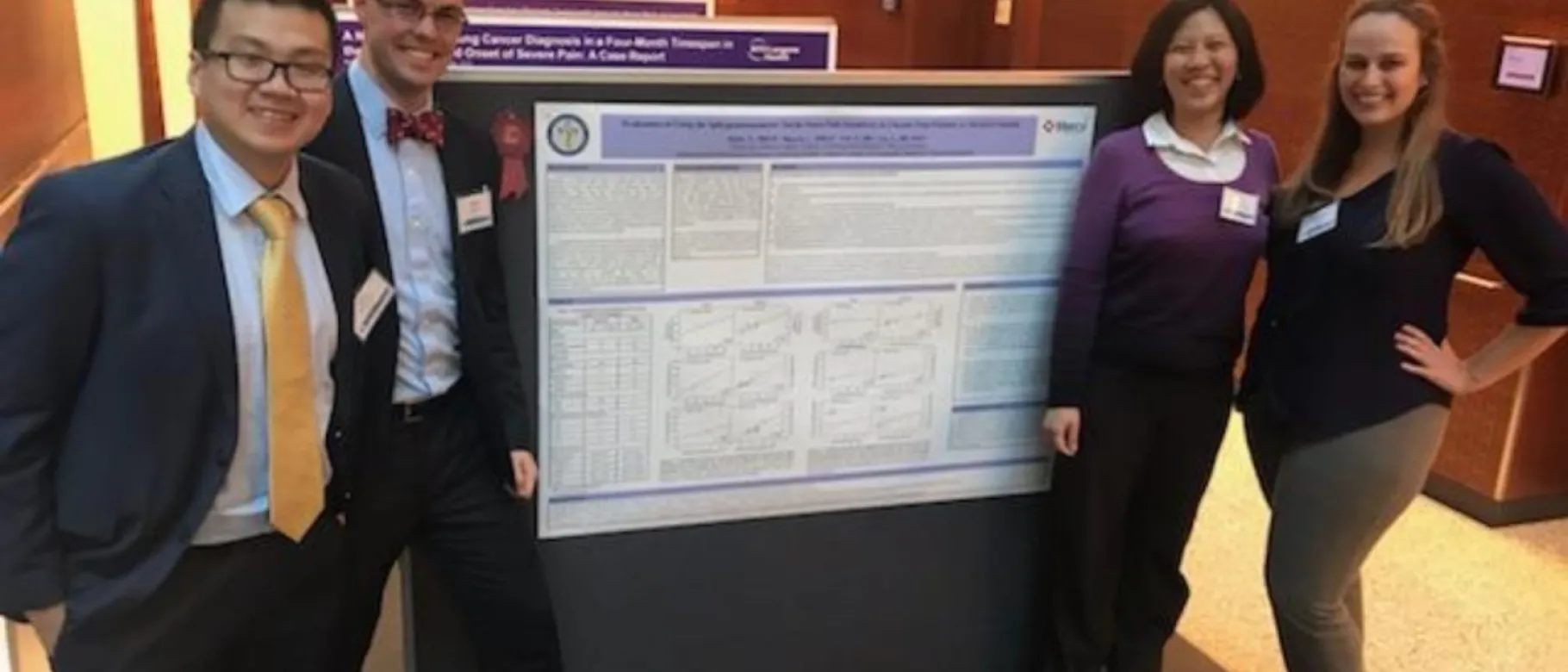 Liem Nguyen, Seth Butler, Ling Cao and Charlotte Barker at the Eastern Pain Association's annual meeting