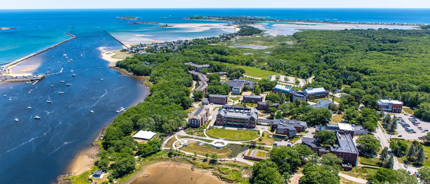 An aerial of the Biddeford Campus