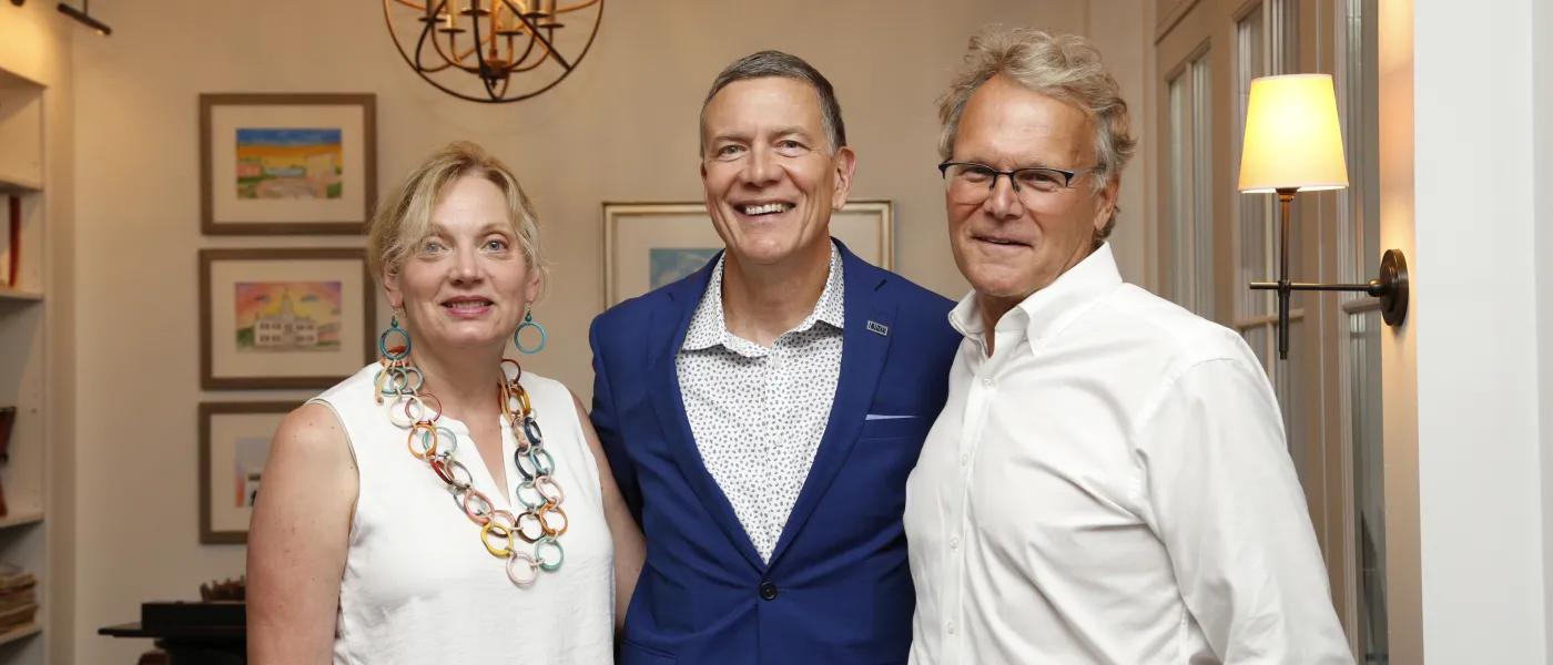 President Hames Herbert with wife Lynn Brandsma and Ford Reiche