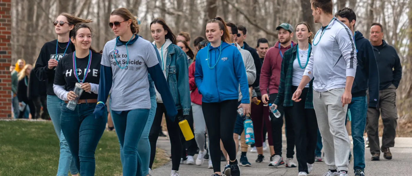 A group of students march for suicide prevention